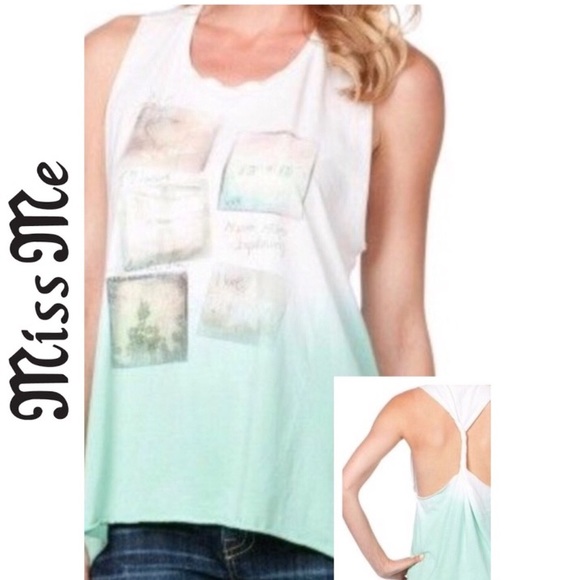 Miss Me Tops - Miss Me twisted back tank top